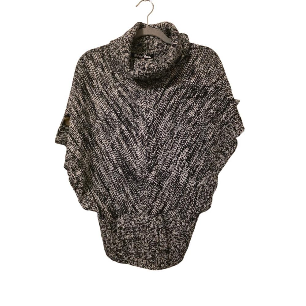 Planet Gold Womens M Marled Cowl Neck Poncho Sweater
